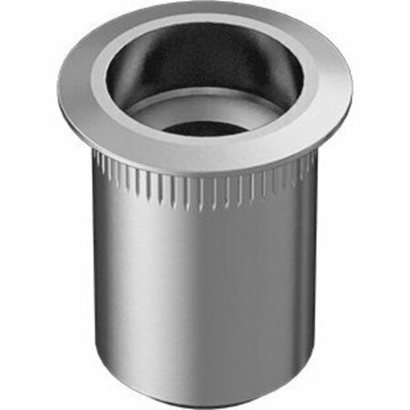 BSC PREFERRED Self-Aligning Rivet Nut 1/4-20 Internal Thread .027-.150 Material Thickness, 10PK 93669A230